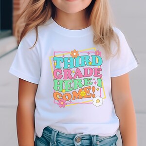 Back to School Third Grade Shirt 3rd Grade Here I Come Shirt Shirt for Back to School Tee Third Grader T-Shirt Retro Tshirt for 3rd Grade