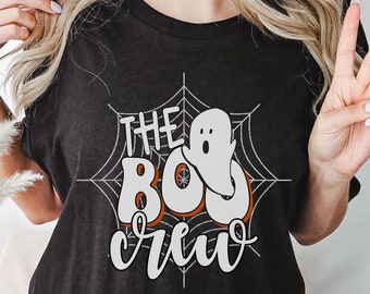 Halloween Shirt Halloween Group Shirts Boo Ghost Tshirt Halloween Night T-Shirt The Boo Crew Halloween Shirts for Family and Friends
