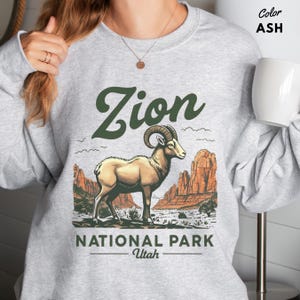 Zion National Park Sweatshirt Cozy Hiking Crewneck Gift for Outdoor Lovers Travel Pullover Adventure Lover Gift