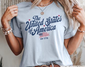 The United States of America Shirt | Patriotic Graphic Tee | USA 4th of July Shirt | Vintage Flag T-Shirt | American Celebration Tee