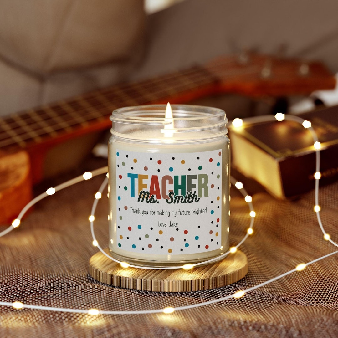 Personalized Teacher Candle | Custom Teacher Appreciation Gift ...