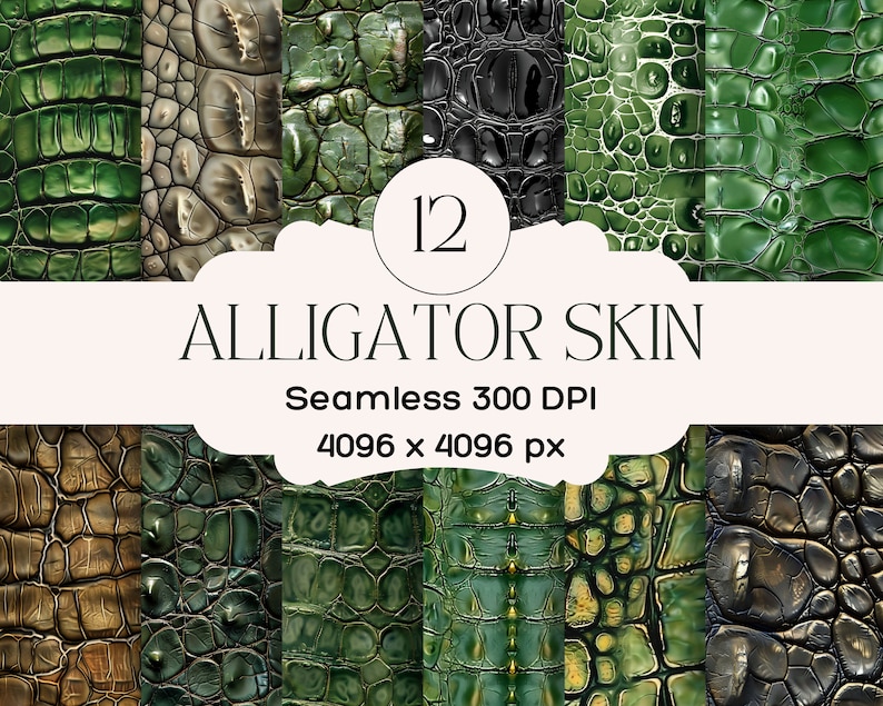 Alligator Skin Digital Scrapbook Paper Backgrounds-seamless Pattern ...