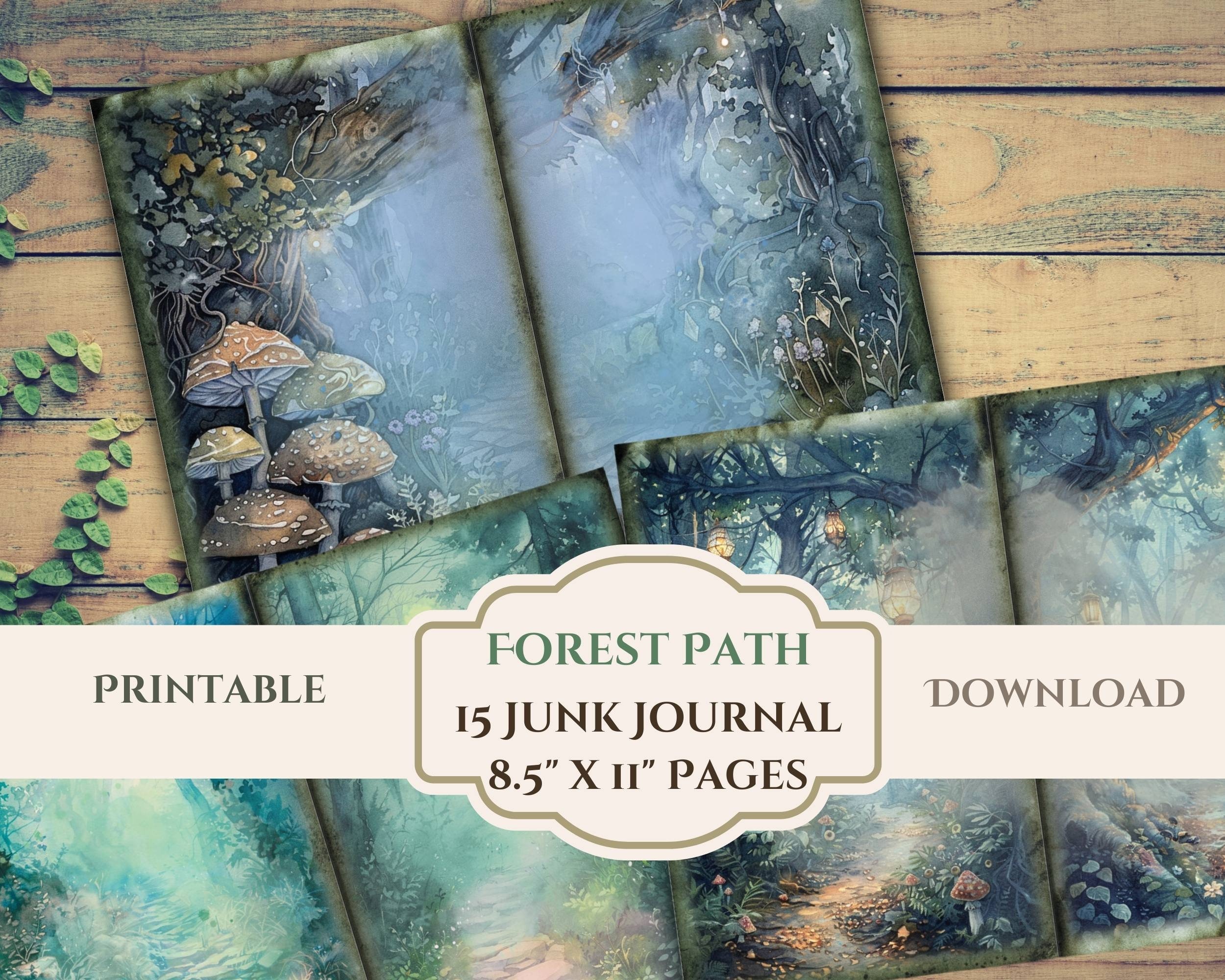 Enchanted Forest Path Junk Journal Pages- Fairytale Fantasy- Distressed ...