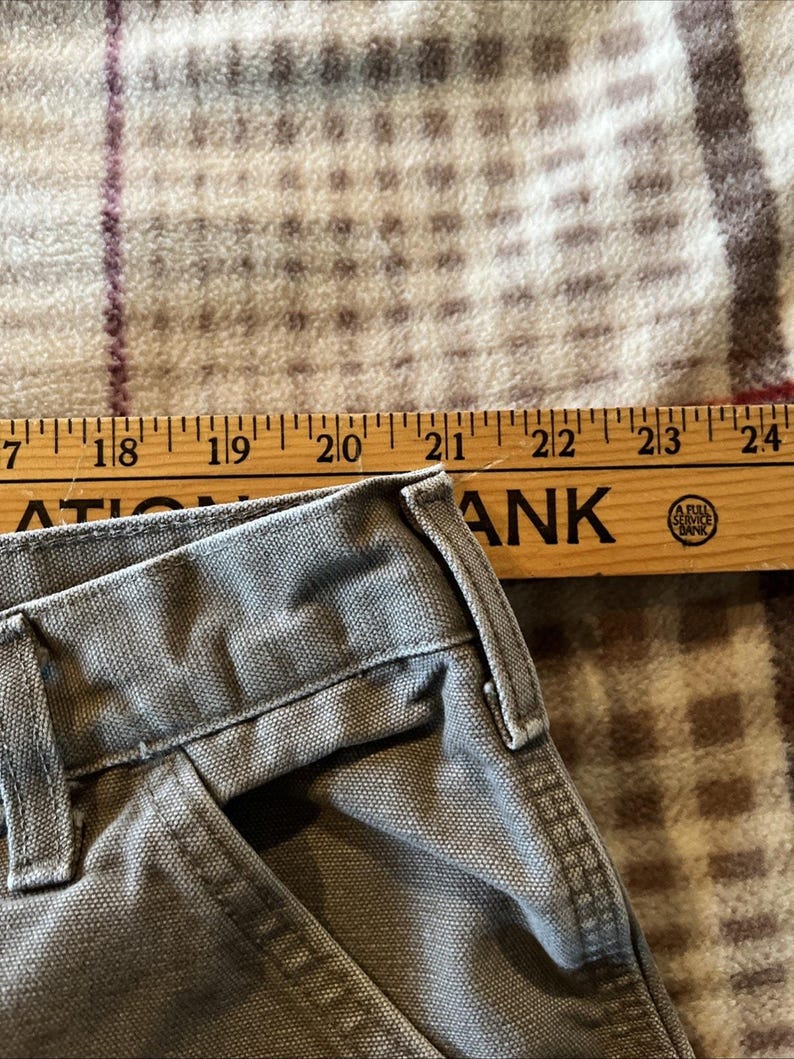 Carhartt Men’s Pants 42x32 Gray Dungaree Fit Duck Canvas Utility Work Pant image 9