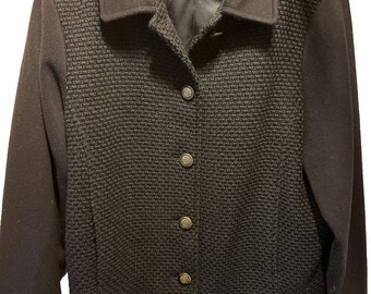 Pendleton 100% Virgin Wool Coat Vintage Women’s Sz. 6 Navy Long Coat USA VTG