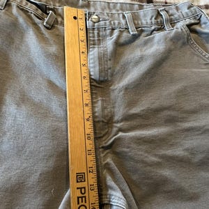 Carhartt Men’s Pants 42x32 Gray Dungaree Fit Duck Canvas Utility Work Pant image 6