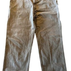 Carhartt Men’s Pants 42x32 Gray Dungaree Fit Duck Canvas Utility Work Pant image 1
