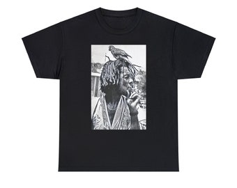 Peter Tosh Graphic Print Short Sleeve Crew Unisex Heavy Cotton Reggae Tee Shirt