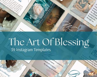 Manifesting through The Art Of Blessing Spiritual Instagram Templates