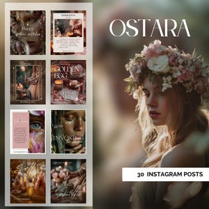 Ostara Instagram Andliga häxmallar Vårdagjämningen Hednisk högtid, Trollformler, Dikter, Canva Redigerbar Magisk Grimoire För Sociala Medier