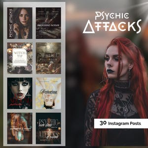 Witches Instagram Post on Psychic Attacks with spells, tips, quotes, incense recipes, witches warnings and beautiful images insta grimoire.