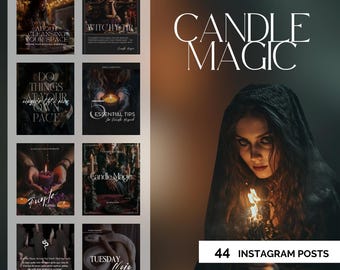 CANDLE MAGIC Instagram Spiritual Post Made for Mystics and Beginner witches with spells, candle color meanings, witchy tips and more.