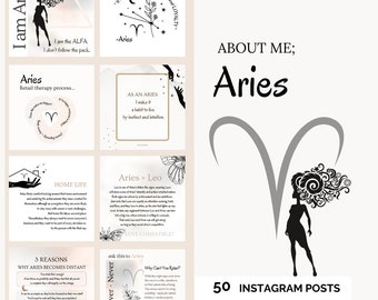Astrology I am Aries ,quotes, Q & A , love compatibility , never ever , Astrology Instagram Templates for Mystics completely editable