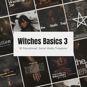Witches Basics 3: Editable Educational Templates for Spiritual Creators