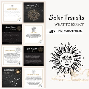 ASTROLOGIE ZONNE-TRANSITS Instagram-sjablonen spirituele berichten astrologiehuizen en voorspellingen gemaakt voor mystici, tarotlezers en heksen