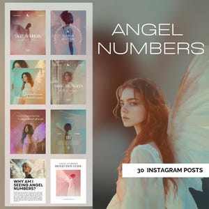 ENGELZAHLEN Instagram Spirituelle Vorlagen, Numerologie-Posts für Mystiker.
