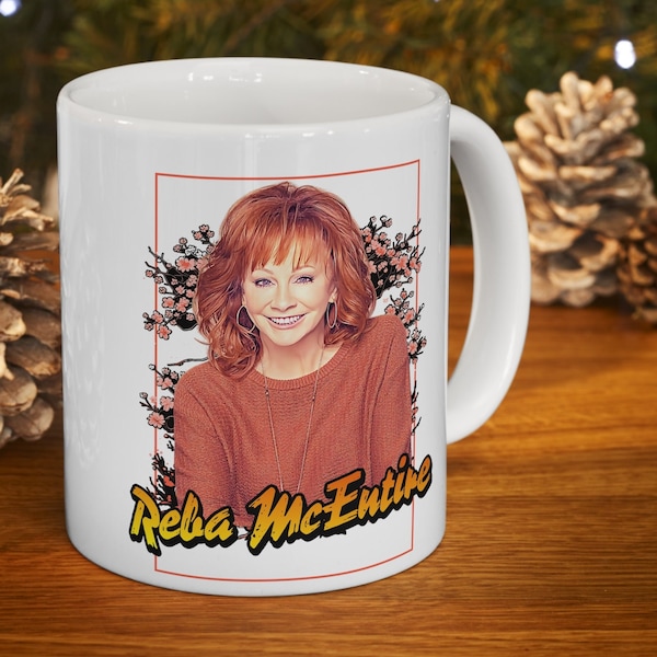 Reba McEntire Ceramic Mug 11oz. Country Music Coffee Mug Gift Idea.