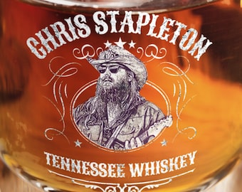Chris Hefton Tennessee Whisky Glas. Chris Hefton Country Musik Whiskyglas. Whiskyglas Geschenkidee.