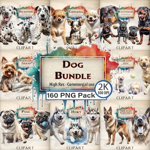 Chien Clipart utilisation commerciale graphiques animaux de compagnie chien amoureux Clipart Dalmatien Chihuahua Rottweiler Yorkshire Terrier Labrador Carlin Husky Berger PNG