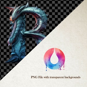 Dragon Letters Clipart Illuminated Alphabet Graphics Fantasy Fonts ...