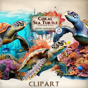 Schildkröte Clipart Korallenriff Schildkröte Grafiken Ozean Leben Marine Meeresbewohner Unter dem Meer Bilder Tropische Tiere, die Unterwasser leben