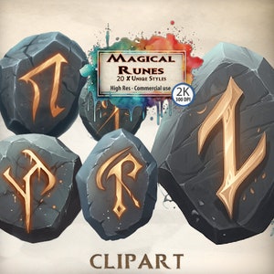 Magische Runen Clipart Wikinger Symbole Zwerg Rune Illustrationen Nordische Mythologie Arkaner Stein Glyphen PNG Grafiken Sigels Schutz Talisman