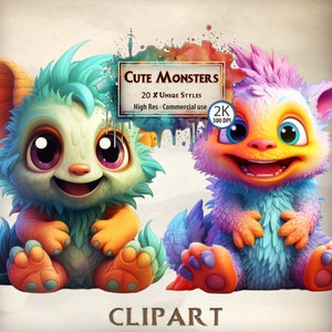 Monster Clipart Halloween Kinder Clipart Scary Kinder Monster Märchen Kreaturen Kinder Halloween Party Grafiken PNG Transparent
