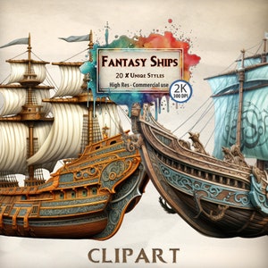 Fantasy Schiff Clipart Nautisches Boot Grafiken Fairy Tale Vessel Maritime Piratenschiff Reise Clipart Armada Kriegsschiff Clipart Transparent PNG