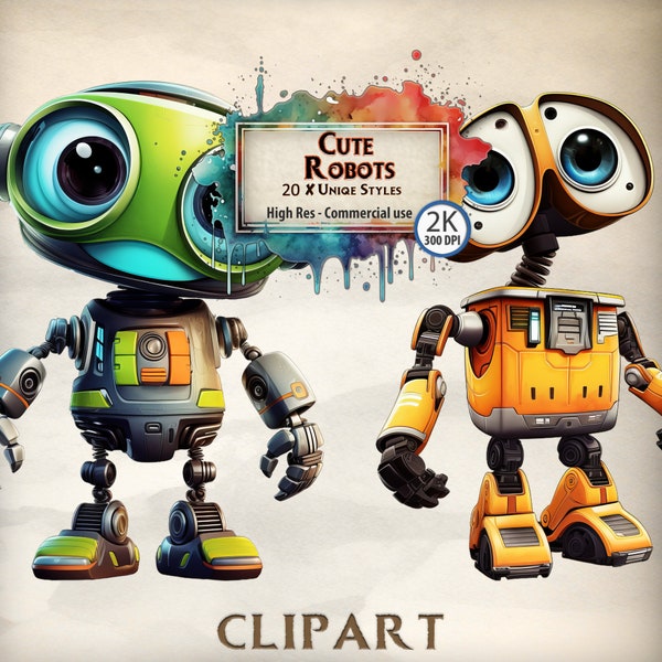 Robot Clipart Children's Cute Robot graphics Kids Android Images 3D Stylized Images For Young Children PNG Transparent Images