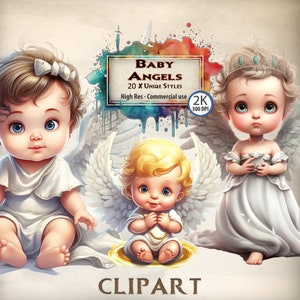 Baby angel Clipart Halo bebés con alas de ángel niña niño baby shower clipart recién nacido tatuaje imagen PNG transparente