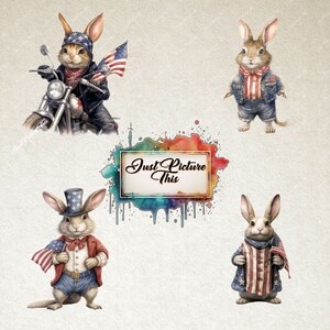 4th of July Clipart Rabbit Clipart Bundle July 4th - Etsy