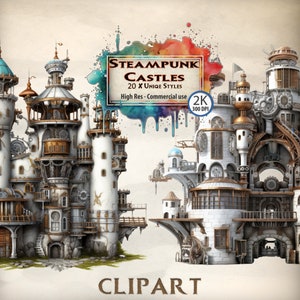 Steampunk Burg viktorianischen Stil Steam-powered Städte PNG Retro Festung Industrial Maschinen Gebäude Grafiken Fantasy World Novel