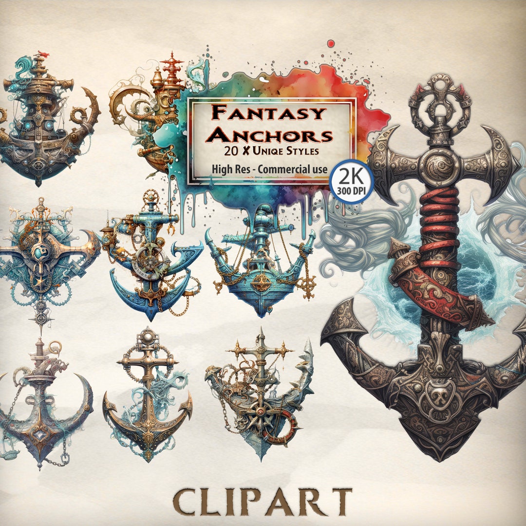 Anchor Clipart Fantasy Anchor Pictures Clipart Bundle Anchor Tattoo