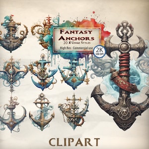 Anker Clipart Fantasy Anker Bilder Clipart Bundle Anker Tattoo Anker nautischen PNG Boot Anker Clipart Anker Grenze Transparent