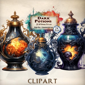 Poción: Horror gótico, elixir de magia oscura (descarga digital PNG)