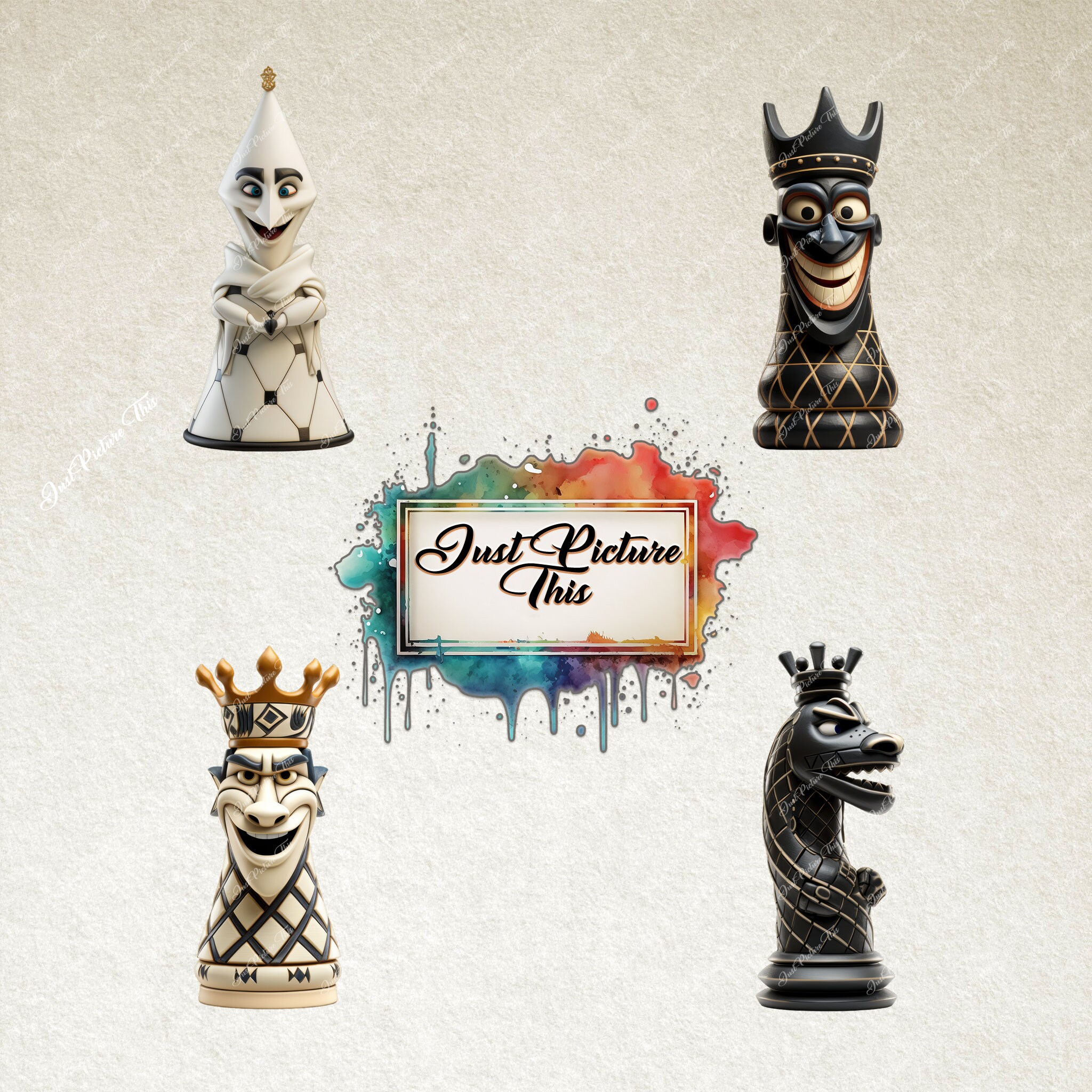 Chess Horror Gothic Horror Chess Clipart: Fantasy Chess Pieces PNG (commercial Use ...