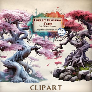 Imágenes Prediseñadas de árbol Fantasía Flor de cerezo Gráficos de árbol Bosque encantado Árboles rosados asiáticos Ilustraciones de naturaleza con temática oriental PNG transparente