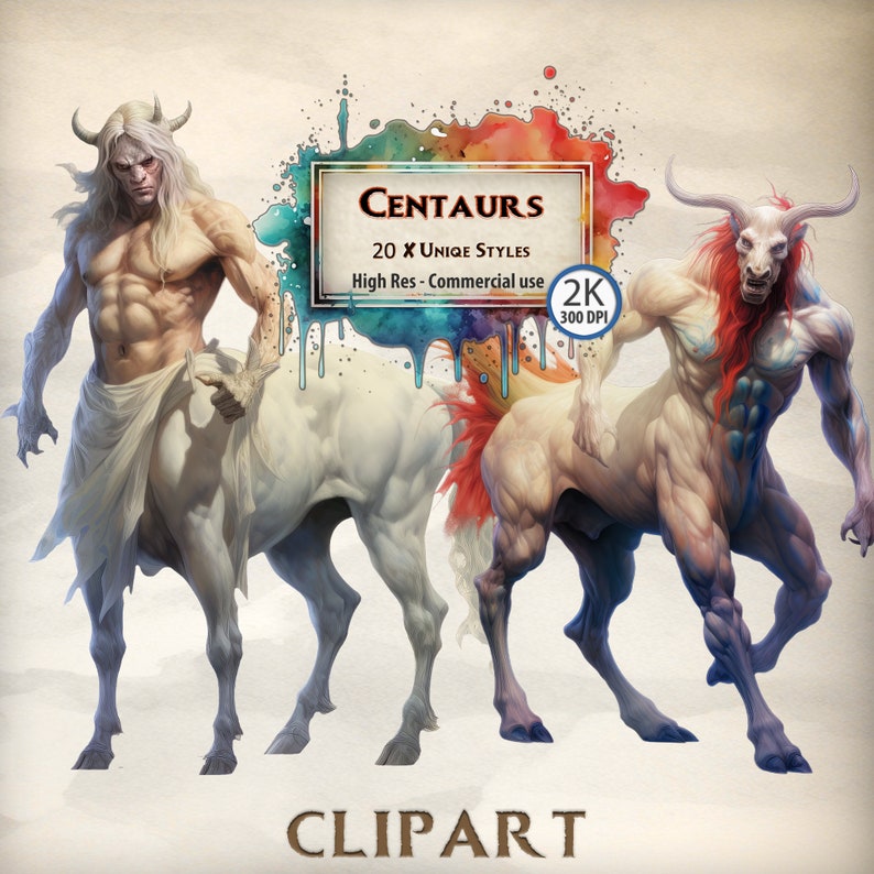 Centaur Clipart: Mythical Creature PNG Graphics (2048x2048 Px) - Etsy