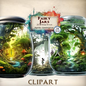 Fairy Jar Clipart Trapped Magical Lands Graphics Fantasy Magical Worlds Fairy Jar Lights Bottled Enchanted Forest Illustratie PNG