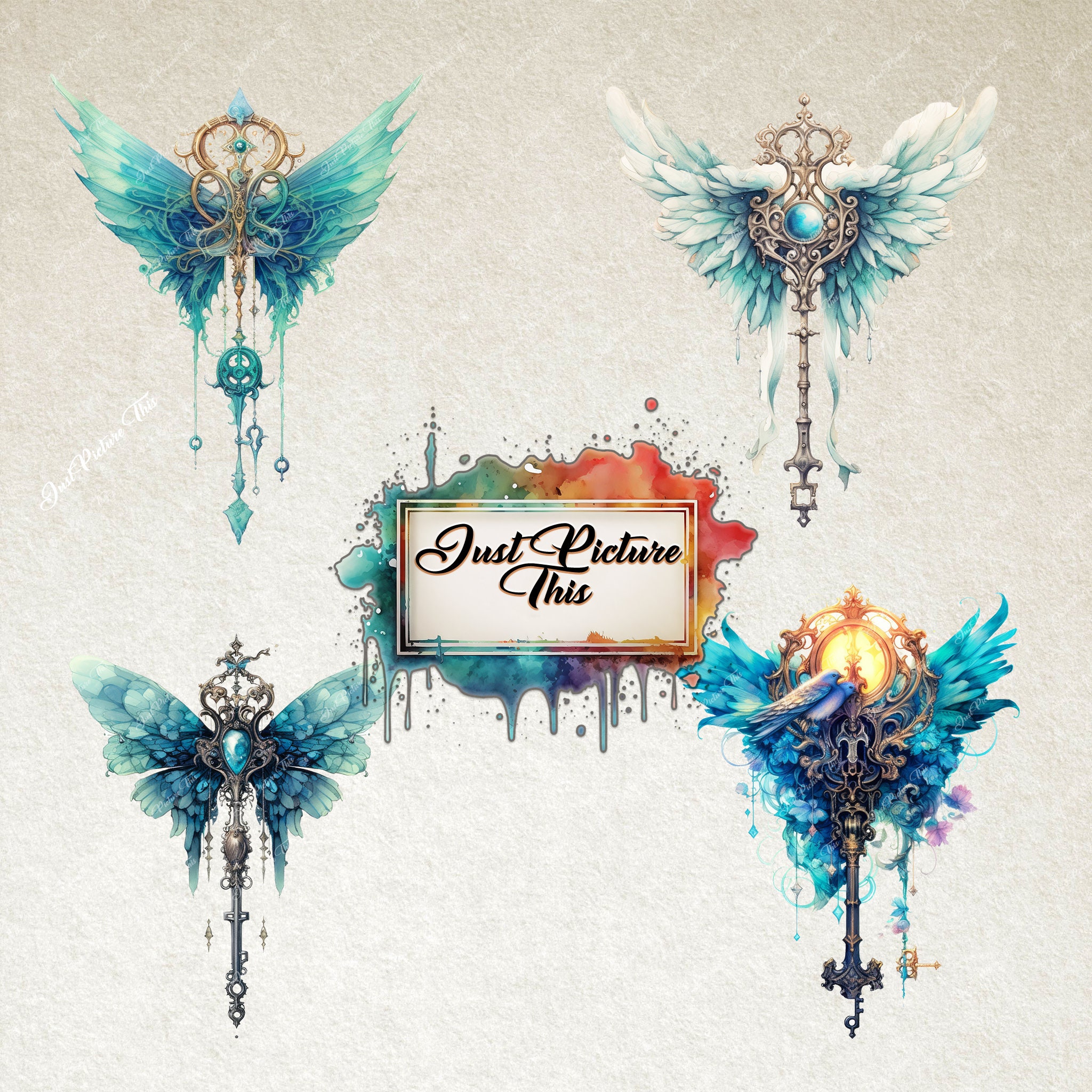 Magical Keys Clipart Bundle: Fantasy Art, Antique Keys (PNG Files) - Etsy
