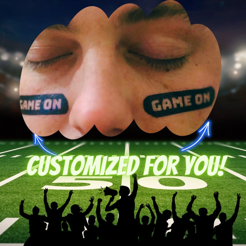 Temporary Tattoos for Tailgating, College Football, Cheer Eye Tattoos, Game Tattoos, Tailgate