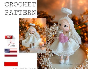 Haakpatroon engel amigurumi-pop, Laila, Engelse pdf