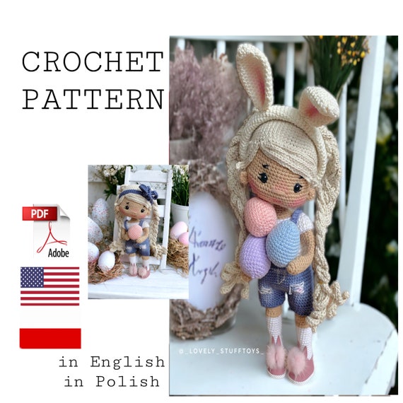 Emily Amigurumi Doll Crochet Pattern, Intermediate Level (English PDF)