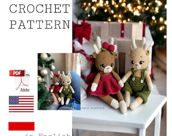 Amigurumi crochet pattern PDF Deer, Amigurumi easy pattern, crochet deer amigurumi, cute amigurumi