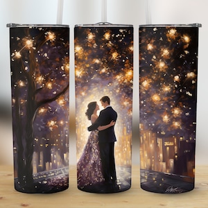 Twilight Tumbler Wrap: Radiant Glitter-infused 20oz Artwork for a Touch of Enchantment