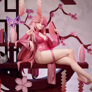 Yae Miko Genshin Impact - 1/7 Scale - 312mm 3D Printed Figurine Unpainted Garage Kit | EggmaStudios