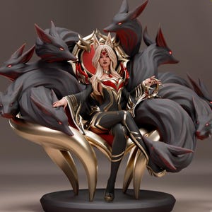 Legendary Kitsune - 1/8 Scale - 271mm High Quality 12K 3D Printed Figurine - Display Figurine - Garage-Kit - Fan Art | Bulkamancer Sculpts