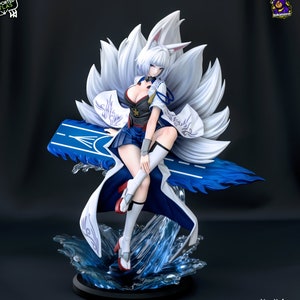 Righteous Kitsune - High Quality 12K 3D Printed Figurine - Unpainted Display Figurine - Garage Kit - Fan Art | Bulkamancer Sculpts