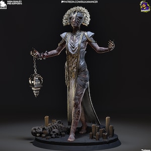 Plagued Priestess of Babylon - Skala 1/8 - 260 mm - 3D-utskrivet omålat garagebyggsats | Bulkamancer Sculpts