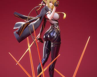 Evelyn Chevalier ZZZ - Schaal 1/7 - 285 mm - 3D-geprinte, ongeschilderde garagekit | Kuru-figuur